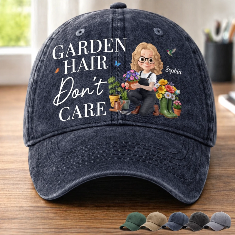 Custom Cap - Personalized Birthday Garden Gifts For Gardeners - Garden Hair, Don’t Care