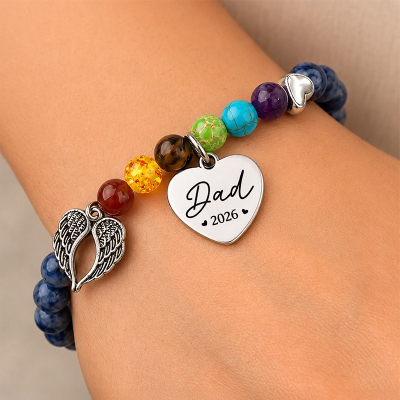 Custom Photo Rainbow Bridge Bracelet - Personalized Memorial Sympathy Gifts For Loss Of Mom, Dad - Your Light Lives On