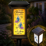 Custom Solar Garden Light - Personalized Memorial Sympathy Gifts For Mom, Dad - Forever Remembered Forever Loved