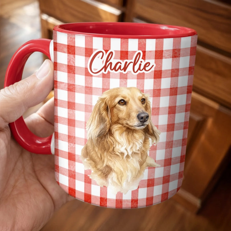 Custom Photo Accent Mug - Personalized Birthday Gifts For Dog Cat Lovers, Dog Dad And Mom, Cat Owners -  My Therapist Has Paws