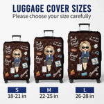 Love Is An Endless Journey - Travel Personalized Custom Luggage Cover - Summer Vacation Gift, Gift For Women, Travel Lovers