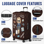 Love Is An Endless Journey - Travel Personalized Custom Luggage Cover - Summer Vacation Gift, Gift For Women, Travel Lovers