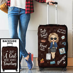 Love Is An Endless Journey - Travel Personalized Custom Luggage Cover - Summer Vacation Gift, Gift For Women, Travel Lovers