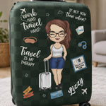 Love Is An Endless Journey - Travel Personalized Custom Luggage Cover - Summer Vacation Gift, Gift For Women, Travel Lovers