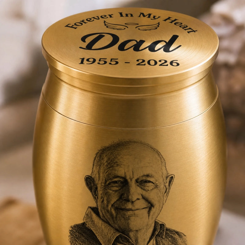 Custom Photo Memorial Urn - Personalized  Memorial Sympathy Gifts For Dad – A Sacred Place For Love