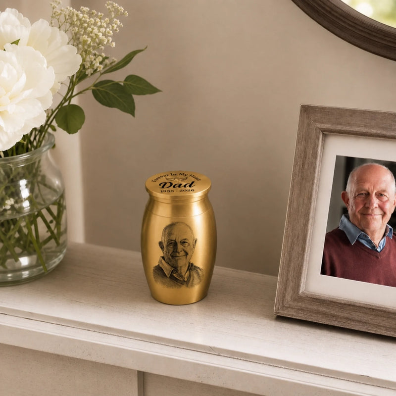 Custom Photo Memorial Urn - Personalized  Memorial Sympathy Gifts For Dad – A Sacred Place For Love