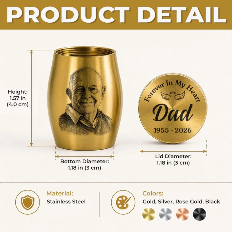 Custom Photo Memorial Urn - Personalized  Memorial Sympathy Gifts For Dad – A Sacred Place For Love