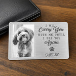 Custom Photo Aluminum Wallet Card - Personalized Pet Memorial Sympathy Gifts For Dog Lovers - They Lived, They Loved, They Purred