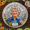 Custom Photo Round Shaped Stone With Stand - Personalized Memorial Sympathy Gifts For Loss Of Mom, Dad - Forever In Loving Memory
