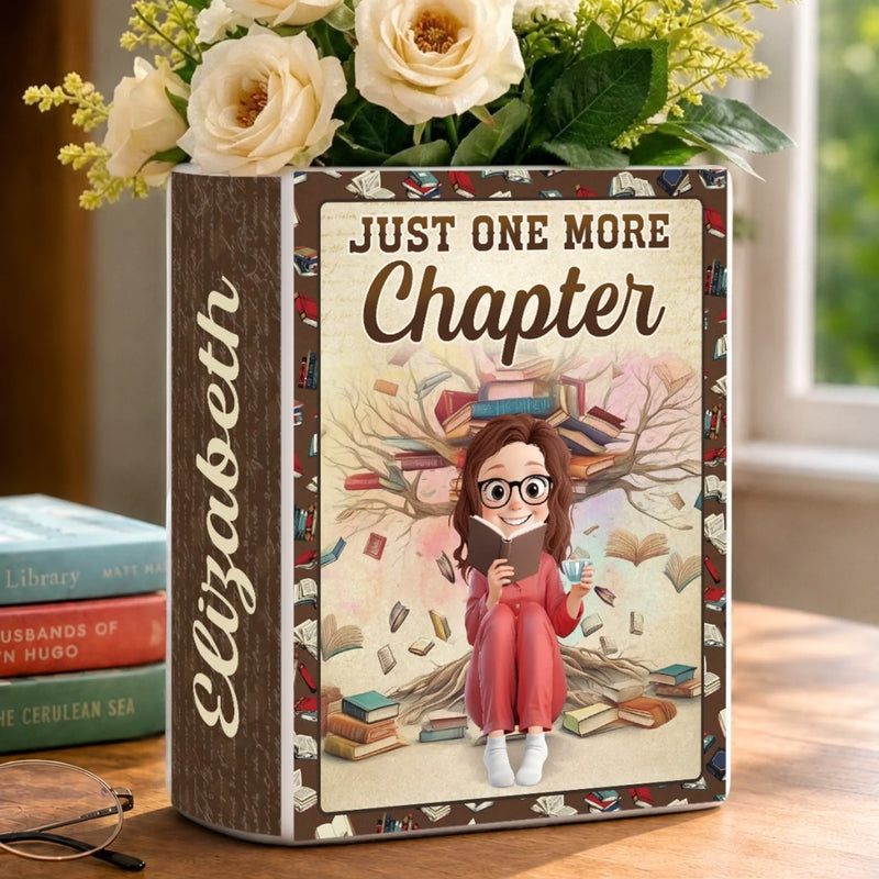 Custom Book Vase - Personalized Bookish Gifts For Book Lovers, Bookworms, Readers - Booked All Day