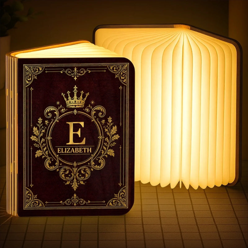 Custom Foldable LED Magic Book Lamp - Personalized Bookish Gifts For Book Lovers, Bookworms, Readers - Life Is Better With Books