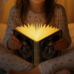 Custom Foldable LED Magic Book Lamp - Personalized Bookish Gifts For Book Lovers, Bookworms, Readers - Life Is Better With Books