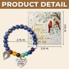 Custom Photo Rainbow Bridge Bracelet - Personalized Memorial Sympathy Gifts For Loss Of Mom, Dad - Love Knows No Goodbye