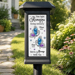 Custom Solar Garden Light - Personalized Memorial Sympathy Gifts For Mom, Dad - Forever Remembered Forever Loved