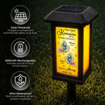 Custom Solar Garden Light - Personalized Memorial Sympathy Gifts For Mom, Dad - Forever Remembered Forever Loved