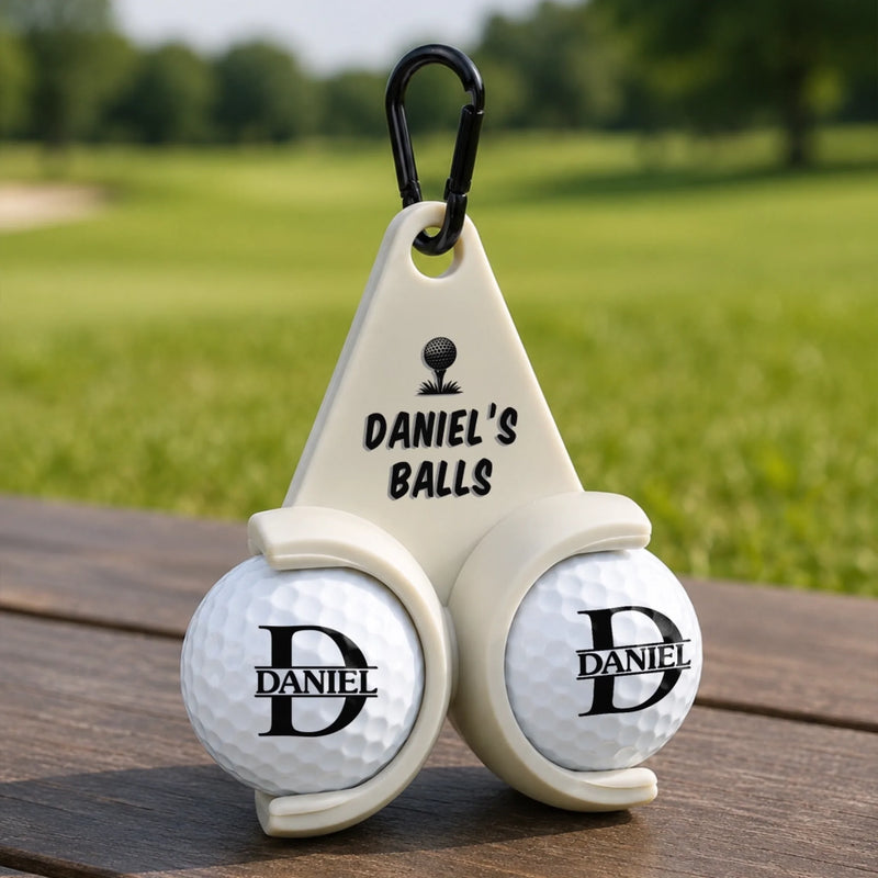 Custom Golf Ball Tee Holder - Personalized Birthday Gifts For Golf Lovers, Sports Fans, Sports Lovers - Golf More Worry Less