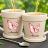 Custom Plant Pot Ceramic Mug - Personalized Birthday Garden Gifts For Gardeners, Women, Besties, Sisters, BFF - Slay The Day