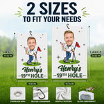 Custom Photo Golf Towel - Personalized Birthday Gifts For Golf Lovers, Sports Fans, Sports Lovers - Golf Is My Happy Place