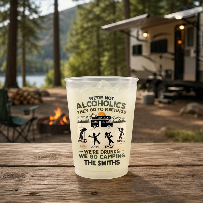 Custom Party Cups - Personalized Summer Vacation And Travel Camping Gifts For Campers, Mom, Dad, Brother, Sister, Kids - Wild And Free