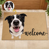 Custom Photo Home Decor Decorative Mat - Personalized Birthday Gifts For Dog Cat Lovers, Dog Dad And Mom, Cat Owners - Love Comes With Paws