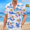 Custom Photo Unisex Tropical Hawaiian Aloha Shirt - Personalized Summer Vacation And Travel Gifts For Dog Cat Lovers, Dog Dad And Mom, Cat Owners - Beach Paws Forever
