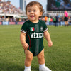 Custom Mexico World Football Baby Jersey Bodysuit
 - Personalized Baby Shower, Gender Reveal Gifts For New Moms, New Dads, Football Lovers - Born To Be MVP