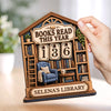 Custom Wooden Tracker Sign - Personalized Bookish Gifts For Book Lovers, Bookworms, Readers - Read More Smile More
