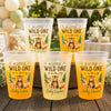 Custom Party Cups - Personalized Baby Shower, Gender Reveal Gifts For New Moms, New Dads, New Parents - A Little Wild One