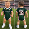 Custom Mexico World Football Baby Jersey Bodysuit - Personalized Baby Shower, Gender Reveal Gifts For New Moms, New Dads, Football Lovers - Future Legend