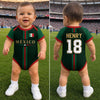 Custom Mexico World Football Baby Jersey Bodysuit - Personalized Baby Shower, Gender Reveal Gifts For New Moms, New Dads, Football Lovers - Little Football Star