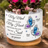 Custom Home Decor Ceramic Plant Pot -  Personalized Memorial Sympathy Gifts For Loss of Mom, Dad - Cardinal Visits From Heaven