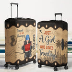 Custom Luggage Cover - Personalized Summer Vacation And Travel Gifts For Women, Besties, Sisters, BFF - Adventure Awaits Everywhere