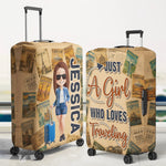 Custom Luggage Cover - Personalized Summer Vacation And Travel Gifts For Women, Besties, Sisters - Exploring The World Together