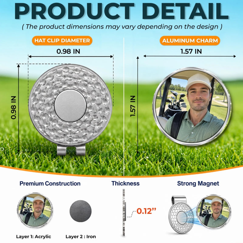 Custom Photo Golf Ball Marker - Personalized Birthday Gifts For Golf Lovers, Sports Fans, Sports Lovers - Where Patience Meets Precision