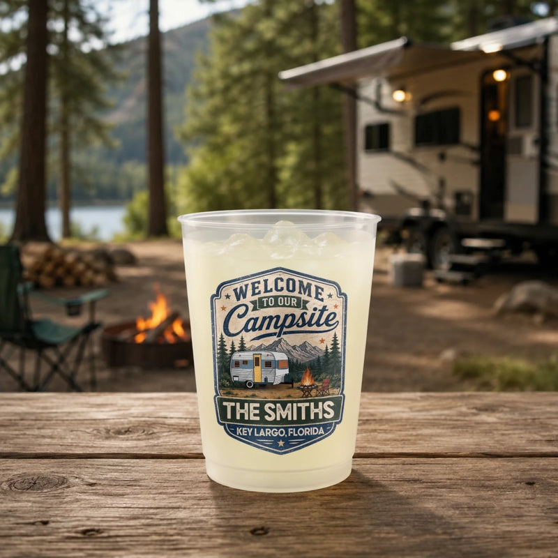 Custom Party Cups - Personalized Birthday Camping Gifts For Campers - Sleep Under The Stars