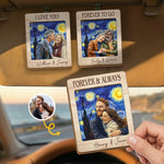Custom Photo Car Visor Clip - Personalized Anniversary Wedding Gifts For Husband And Wife, Him And Her - Love You Forever & Always