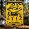 Custom Home Decor Metal Sign - Personalized Birthday Camping Gifts For Campers - Warning Camping Addiction