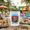 Custom Party Cups - Personalized Summer Vacation And Travel, Poolside Gifts For Best Friends, Family - Drunk On Poolside Summer Energy