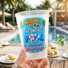 Custom Party Cups - Personalized Summer Vacation And Travel, Poolside Gifts For Best Friends, Family - Making Waves All Summer Long