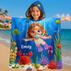 Custom Photo Poncho Beach Towel - Personalized Summer Vacation And Travel Gifts For Women, Men, Kids - Little Ocean Explorer
