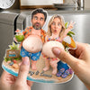 Custom Photo Squishy Acrylic Fridge Magnet – Personalized Summer Vacation And Travel Gifts For Husband And Wife, Him And Her - Living Our Best Beach Life