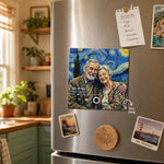 Custom Photo Music Fridge Magnet That Can Play Songs - Personalized Anniversary Wedding Gifts For Husband, Wife, Couple - Sweet Melodies, Wrinkly Smiles