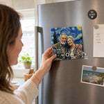 Custom Photo Music Fridge Magnet That Can Play Songs - Personalized Anniversary Wedding Gifts For Husband, Wife, Couple - Sweet Melodies, Wrinkly Smiles