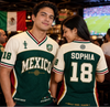 Custom Mexico World Football V-Neck Soccer Jersey - Personalized Birthday Gifts For Football Lovers, Sports Fans, Sports Lovers - My Heart Beats In Green Stripes