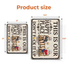 Custom Home Decor Metal Sign - Personalized Summer Vacation And Travel Gifts For Husband And Wife, Him And Her - This Is Our Happy Place