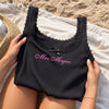 Custom Women's Embroidered Lace Tank Top – Personalized Bridesmaid Proposal Wedding Gifts For Bridesmaid, Bridal Party - She Said Yes, We Said Party