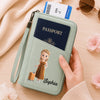 Custom Passport Holder Wallet - Personalized Summer Vacation And Travel Gifts For Women, Men - Adventure Starts Now