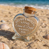 Custom Glass Keepsake Bottle - Personalized Anniversary Wedding Gifts For Husband And Wife, Him And Her - Love You To The Beach And Back