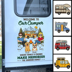 Custom RV Decal - Personalized Anniversary Wedding Camping Gifts For Campers, Husband And Wife, Dog Dad And Mom - Together Is Our Favorite Campsite