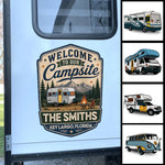 Custom RV Decal - Personalized Birthday Camping Gifts For Campers - Our Happy Camper Place